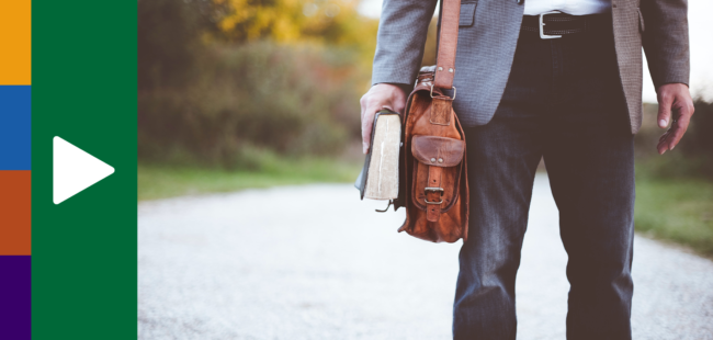 lit-114-bivocational-by-choice-ben-connelly Pastor holding both a Bible and a briefcase