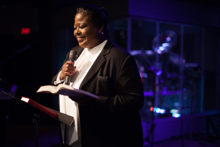 Black female pastor